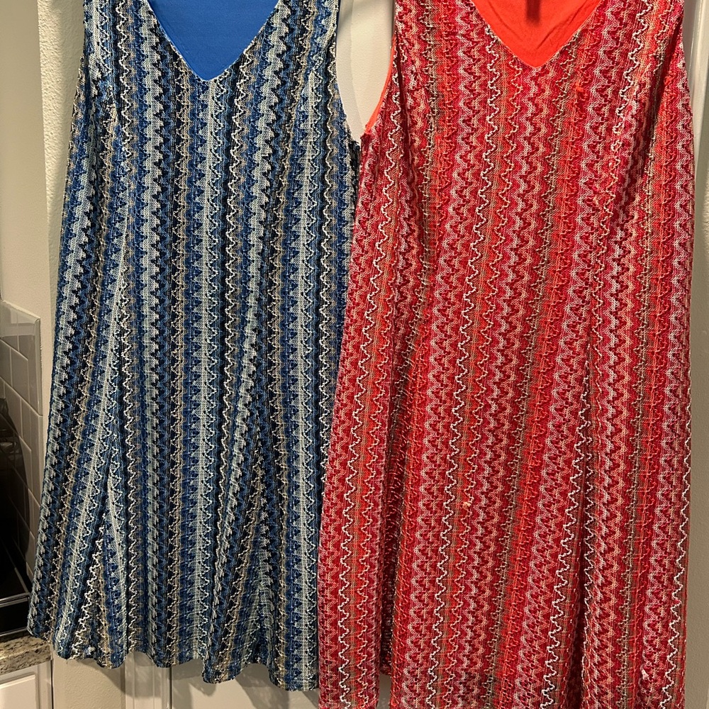 Two lace style summer dresses.